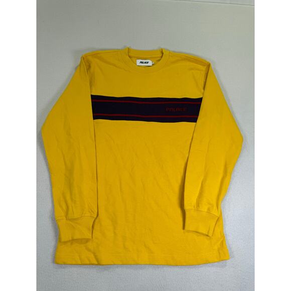 Palace Knit Block Long Sleeve Yellow Size S - Picture 1 of 5
